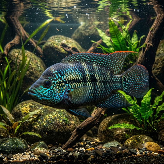 Jack Dempsey cichlid - Rocio octofasciata
